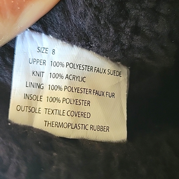 Muk Luk black suede cable knit sweater boot - Picture 6 of 6